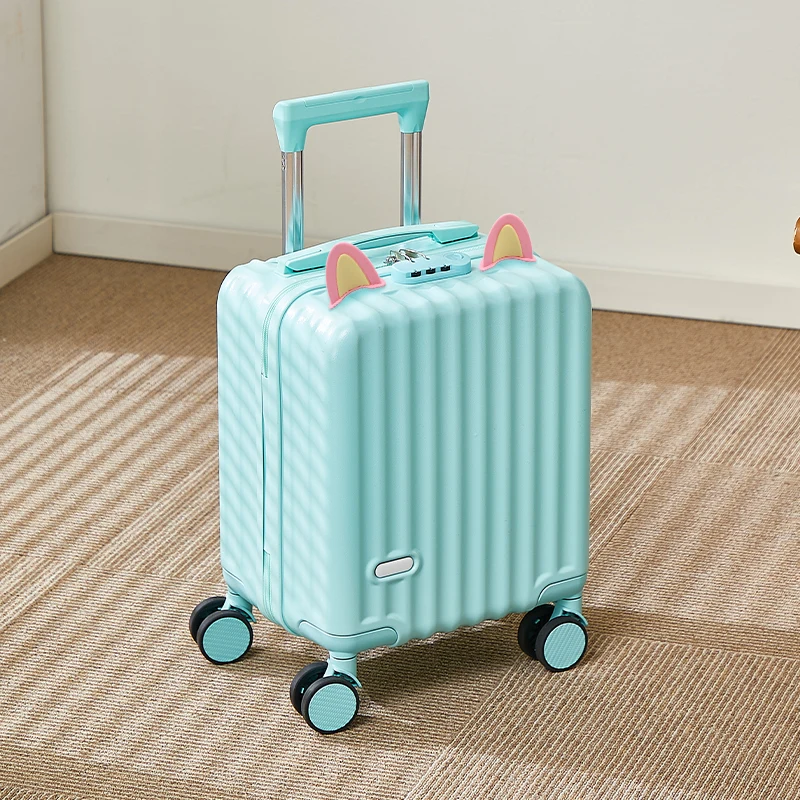 

4-дюймовый чемодан для ручной клади Lage из АБС-пластика с четырьмя колесами для путешествий на воздухе.