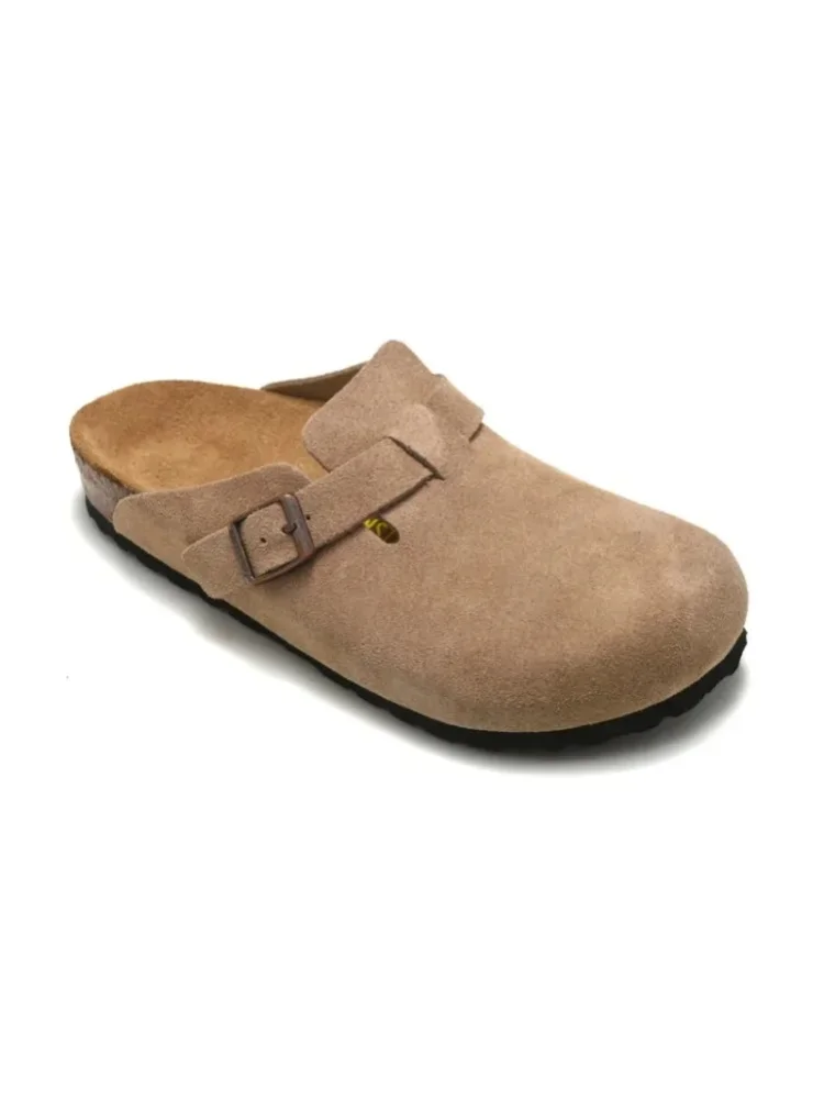 Sommer-Birkenstock-Sandalen für Herren und Damen – Boston Outdoor Flats, Freizeitschuhe, modische Leder-Schnallenschuhe, Strand-Kork-Slipper