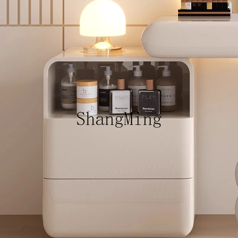 

LXY solid wood paint bedside table simple modern high-end bedroom storage bedside table