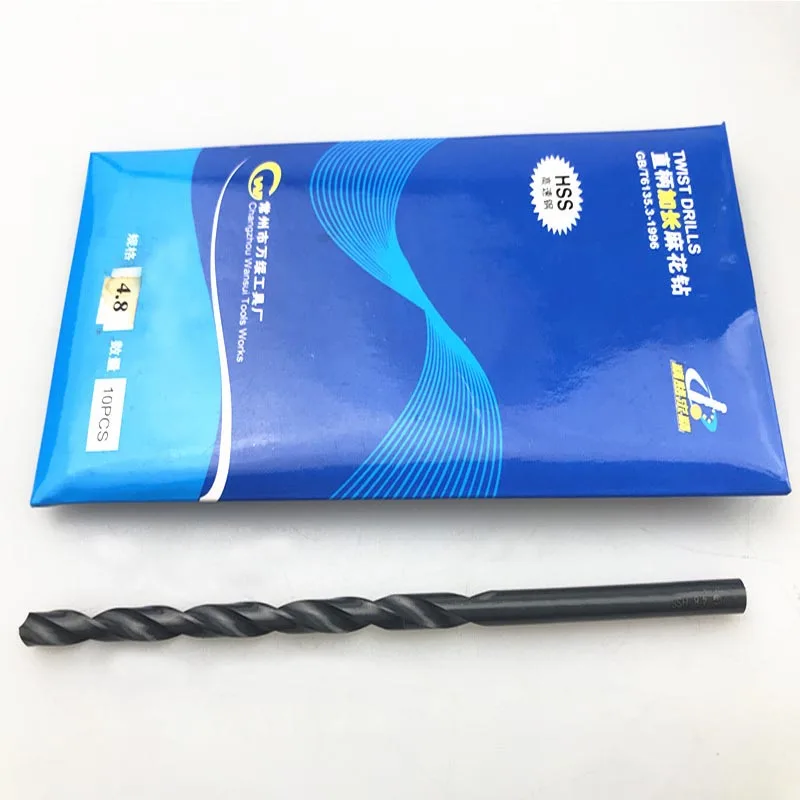 0.5mm-16mm x 60mm-227mm HSS M2 Black Oxide Long Twist Drill Bit For Metalworking Alloy Steel & Cast Iron