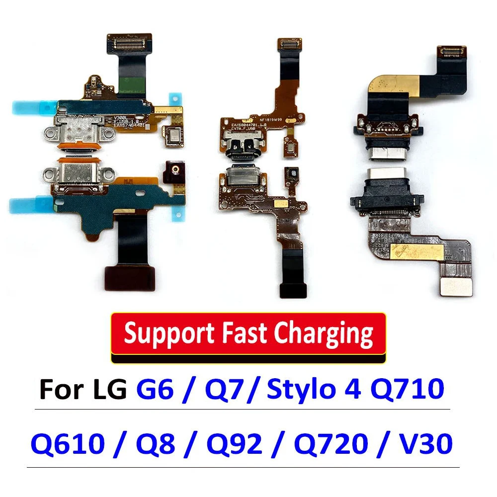 

USB Charger Dock Connector Charging Port Microphone Flex Cable Replacement For LG Q7 Q610 Q8 Q92 Q720 V30 Stylo 4 Q710