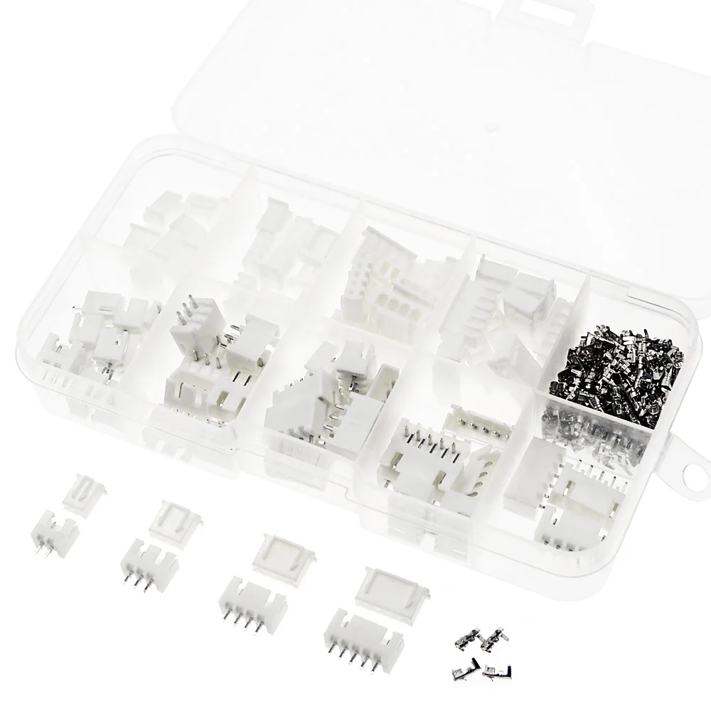 230pcs/box XH2.54 2p 3p 4p 5p pin 2.54mm Pitch Terminal Kit / Housing / Pin Header JST Connector Wire Connectors Adaptor XH Kit