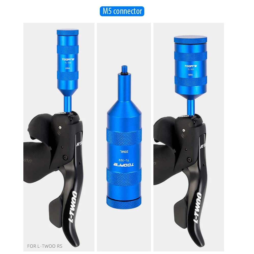 Toopre Mountain Road Bike Portable Disc Brake Bike Bleed Funnel Container Bottle M5 M7 Connector Case Oil Tool