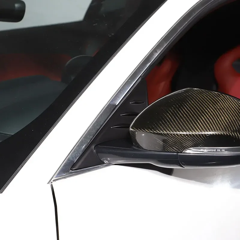 

1 шт. декоративная накладка на треугольную часть передней стойки из ABS-пластика под карбон для Jaguar F-TYPE 2013-2026+, аксессуар для защиты автомобиля