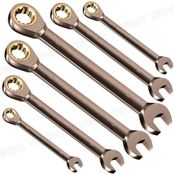 1pcs Ratchet Wrench Keys Gear Ring Tool Torque Universal Spanners for Car Repair Tools Metric