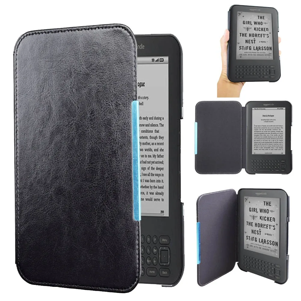 Case For Amazon Kindle 3 3rd Gen Keyboard Ereader Kindle D00901 Ultra Slim Leather Cover Flip Folio Funda Cases