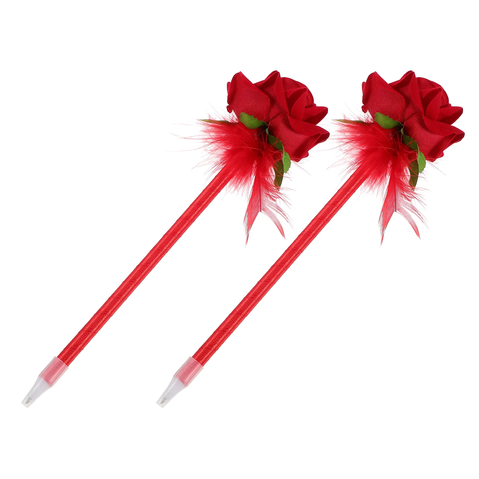 

2pcs Plastic Ballpoint Pens Adorable Writing Pens Flower Writing Ballpoint Pens cute stationery items