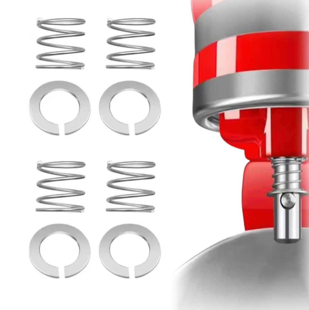 

4 Pcs Spring and Washer Kit Fit for Kitchenaid Mixer, Quick Install Replacement Accessories and Upgrade Parts