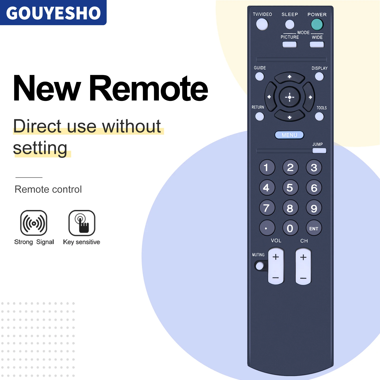 New RM-YD021 Remote Control For Sony TV KDL-26ML130 KDL-26M3000 KDL-32M3000