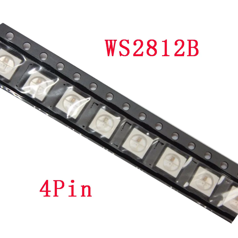 chip led rgb enderecavel individualmente pixeis digitais ws2812b 5050 smd branco leds pretos dc 5v 100 1000 pcs 01