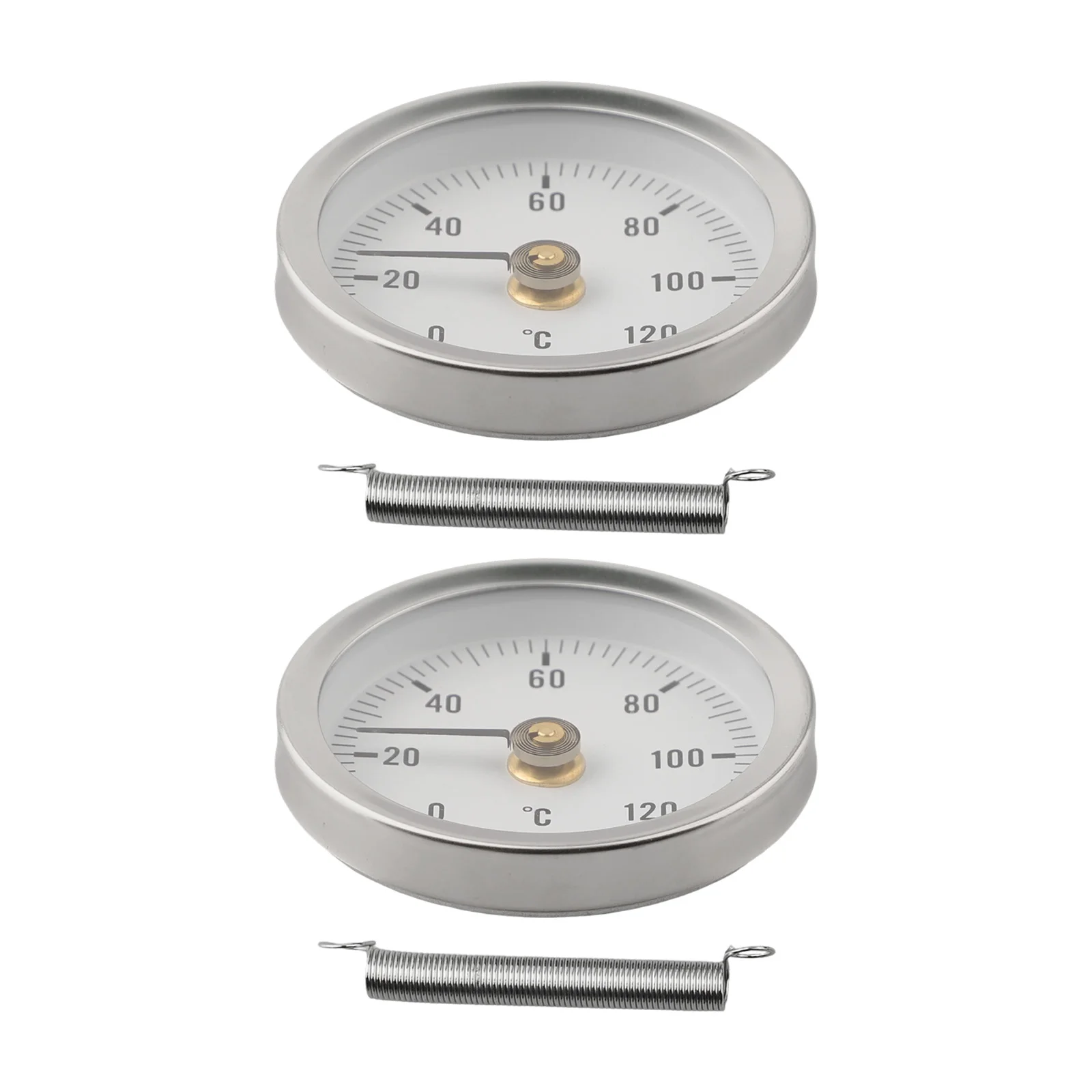 Bimetallic Temperature Gauge Stainless Steel Thermometer Industrial Heating Household Thermometer Robust Stainless Steel