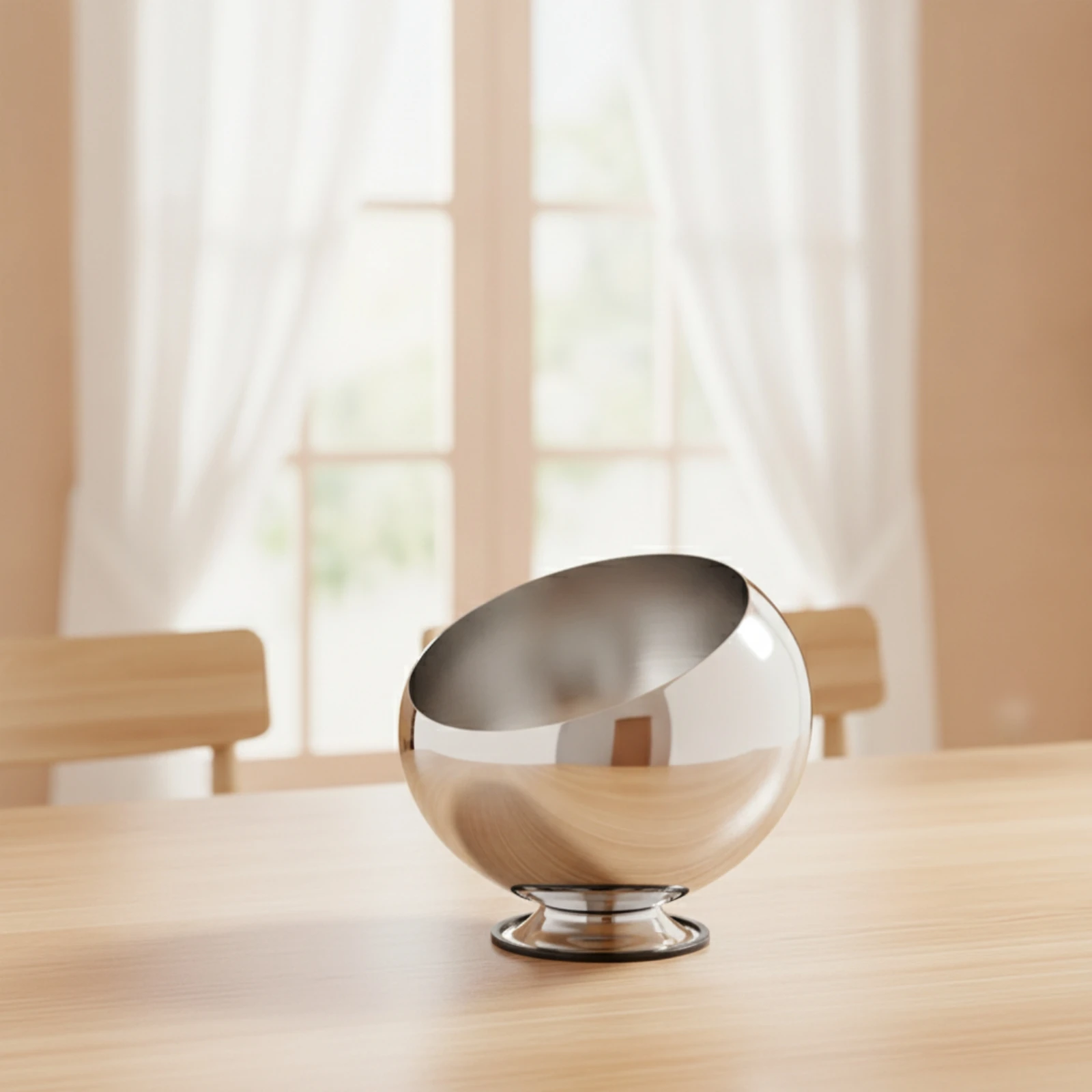 Seasoning Bowl with Slanted Mouth Reflective Tableware for Restaurants, Hot Pot, Buffet