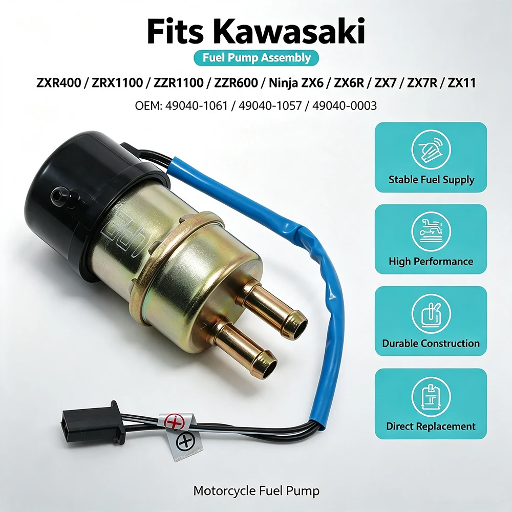 Motorcycle Fuel Pump For Kawasaki ZXR400 ZZR600 ZRX1100 ZZR1100 Ninja ZX6R ZX7R ZX9R ZX600G E F ZX750L P M N ZX900B ZX11 ZX1100D