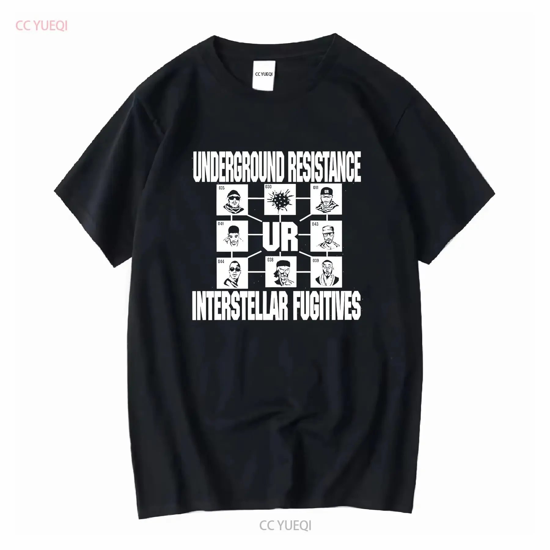 Camiseta Underground Resistance Interstellar Fugitives Cybotron Stingray Moodymann Kraftwerk Aphex Twin Techno vintage lavada