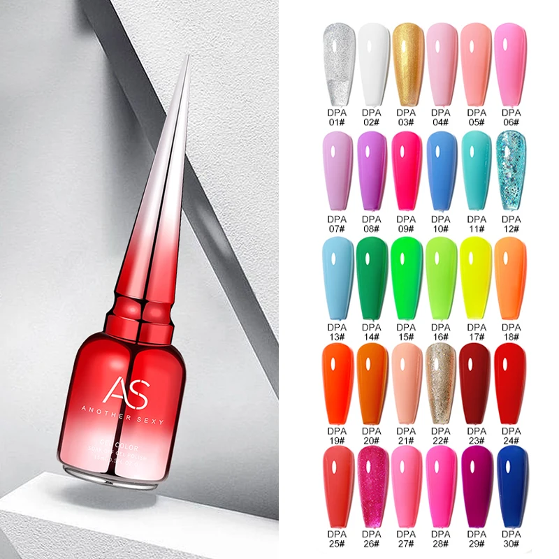 AS 15ml Neon Nail Gel Polish Super Gorgeous Summer Color Nail Manicure 15ml Semi Permanent Soak off UV LED Nail Gel Varnish