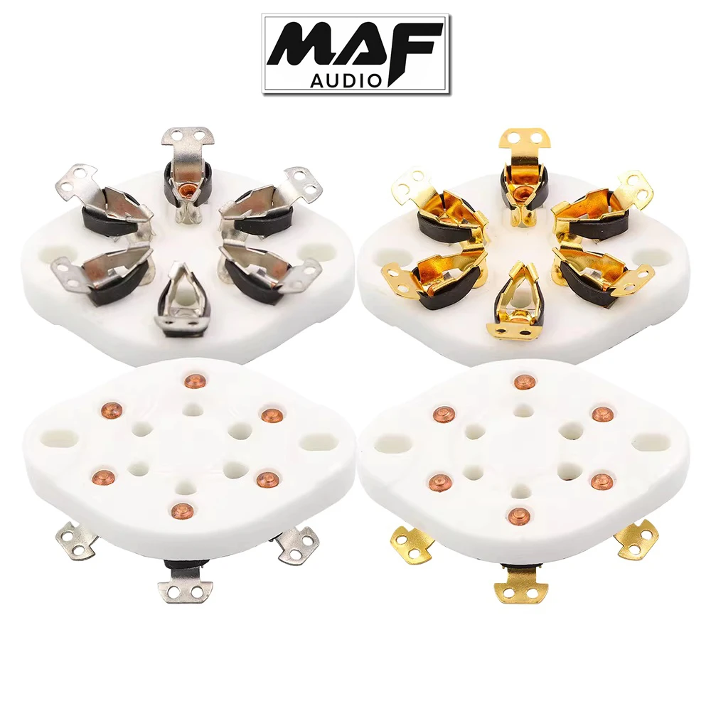 

5 шт., керамическая 6-контактная розетка для вакуумной трубки для усилителей VT57, VT58, RK49, наборы «сделай сам»