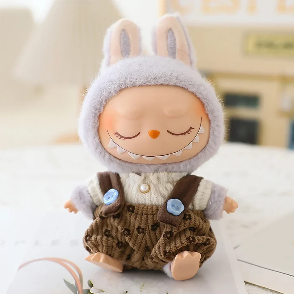 かわいい人形服 カワイイ キャンディーカラー オーバーオール 帽子セット 衣装 人形アクセサリー 17cm ラブラブ V1/V2/V3 人形服 帽子 ギフト