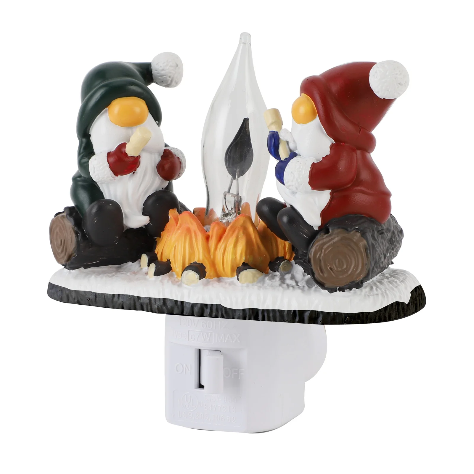 3 Types Santa Campfire Nightlight Santa Night Light Halloween Ghost Campfire Fire Marshmallow Night Light Flickering Nightlight