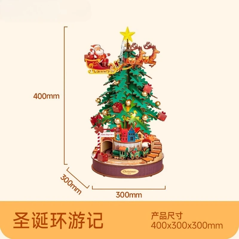 

Christmas Tree Music Box Diy Handmade Music Box Assembly Birthday Decoration Ornaments Present