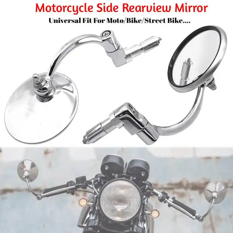 Motorradspiegel Universal 7/8" 22mm Lenkerende Seite verstellbare Rückspiegel Street Bike Scooter E-Bike Seitenspiegel
