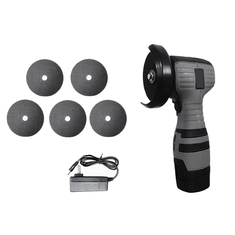 1Set Multifunctional Angle Grinder Portable Lithium Battery Polishing Angle Grinder Plastic  US Plug