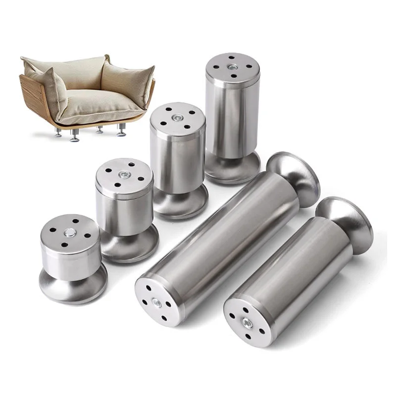 Stainless Steel Adjustable Cabinet Legs for TV Coffee Table Movable Thickened Metal Furniture Support Feet Hardware Accessories