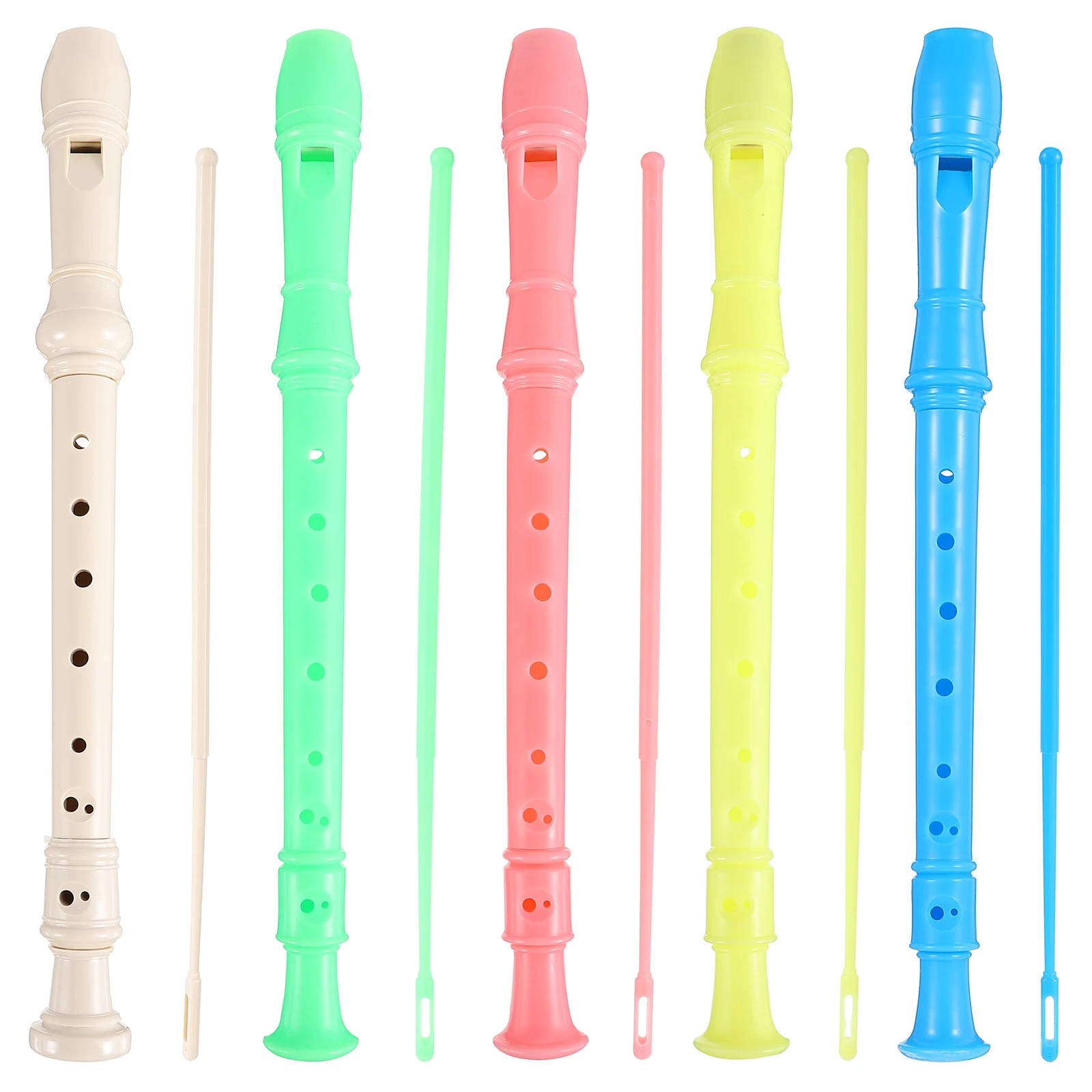 

5Pcs Soprano Recorder Kids Musical Instruments ABS Material Flute Toy Compact Lightweight Sound Perception Music Sense
