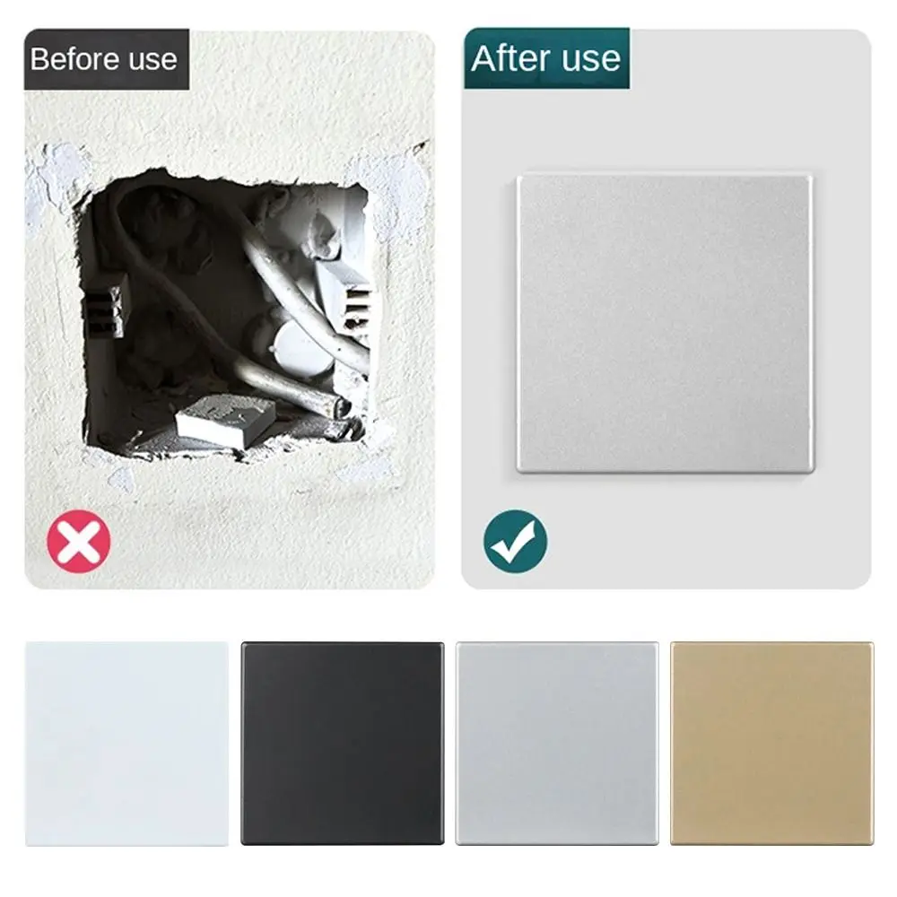 86 tipo interruptor autoadhesivo Universal Panel en blanco enchufe placa de cubierta de Cassette placa de cubierta de Panel decorativo hogar