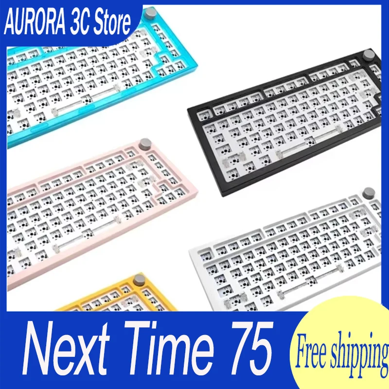 

75% Keyboard Kit Next Time 75 Keyboard Kit Nexttime X75 Gasket Mechanical Customized Hot Swappable Pcb Rgb Keydous Type C