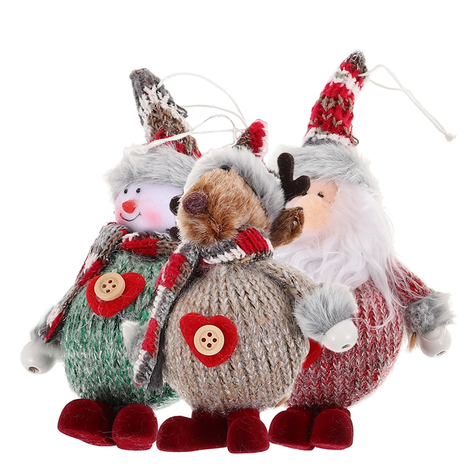 

3Pcs Christmas Tree Hanging Ornaments Xmas Pendant Festive Decor Vibrant Colors Longlasting Durability Festive Decor