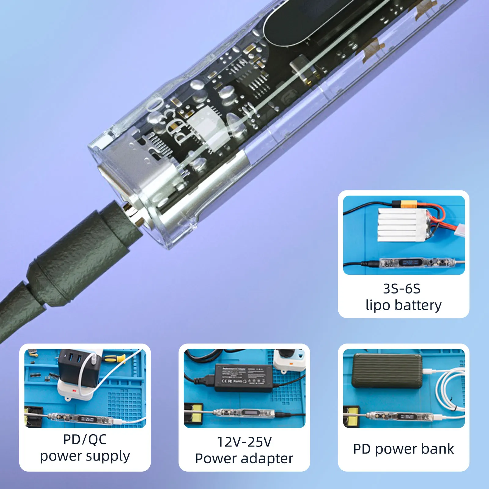 Imagem -02 - Segure-ferro de Solda Elétrico Oled Inteligente Sensibilidade Ajustável Campainha Embutida para T12 ts Tips Suporta Pd3.0 Si012 Pro