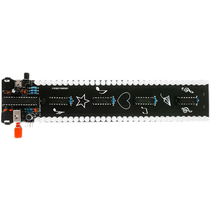 32-сегментный комплект музыкального спектра, ритм-светильник, уровень управления звуком, светодиодная электронная схема для практики пайки своими руками