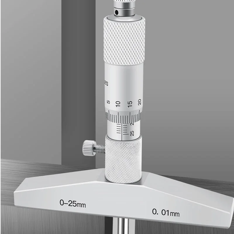 High Precision Vernier Depth Micrometer Vernier Depth Gauge 0-25mm0.01 Screw Micrometer