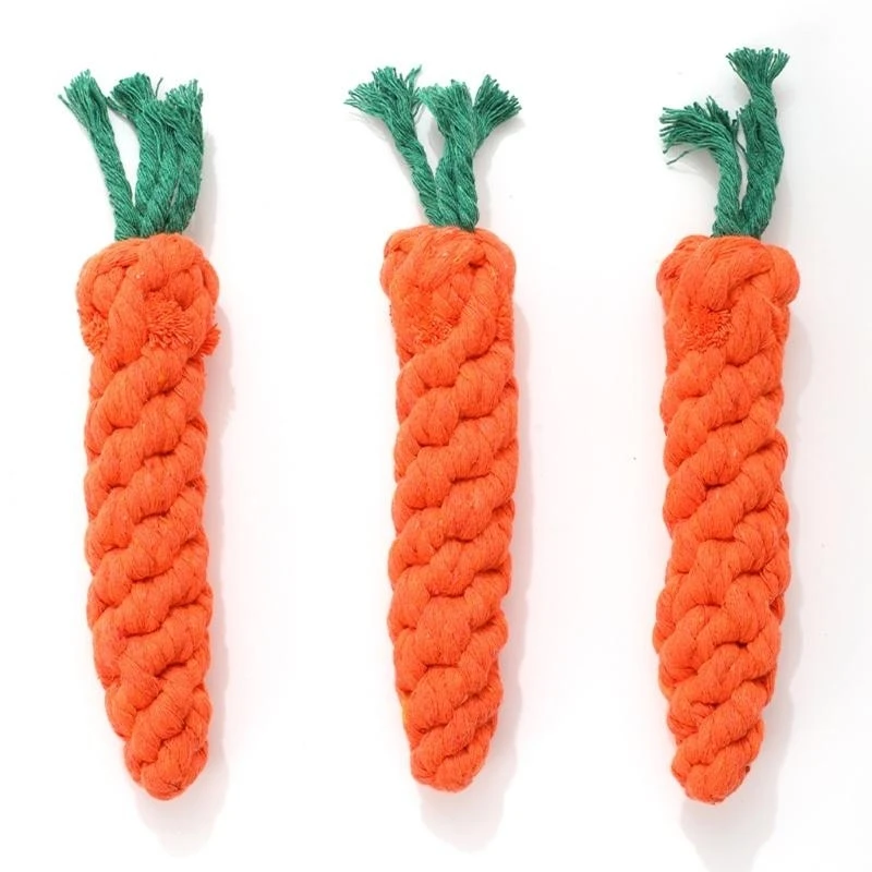 

Hand woven Cotton Rope Carrot Toy Sophisticated Cotton Rope Carrot Toy For Pet Encourages Healthy Play And Chewing
