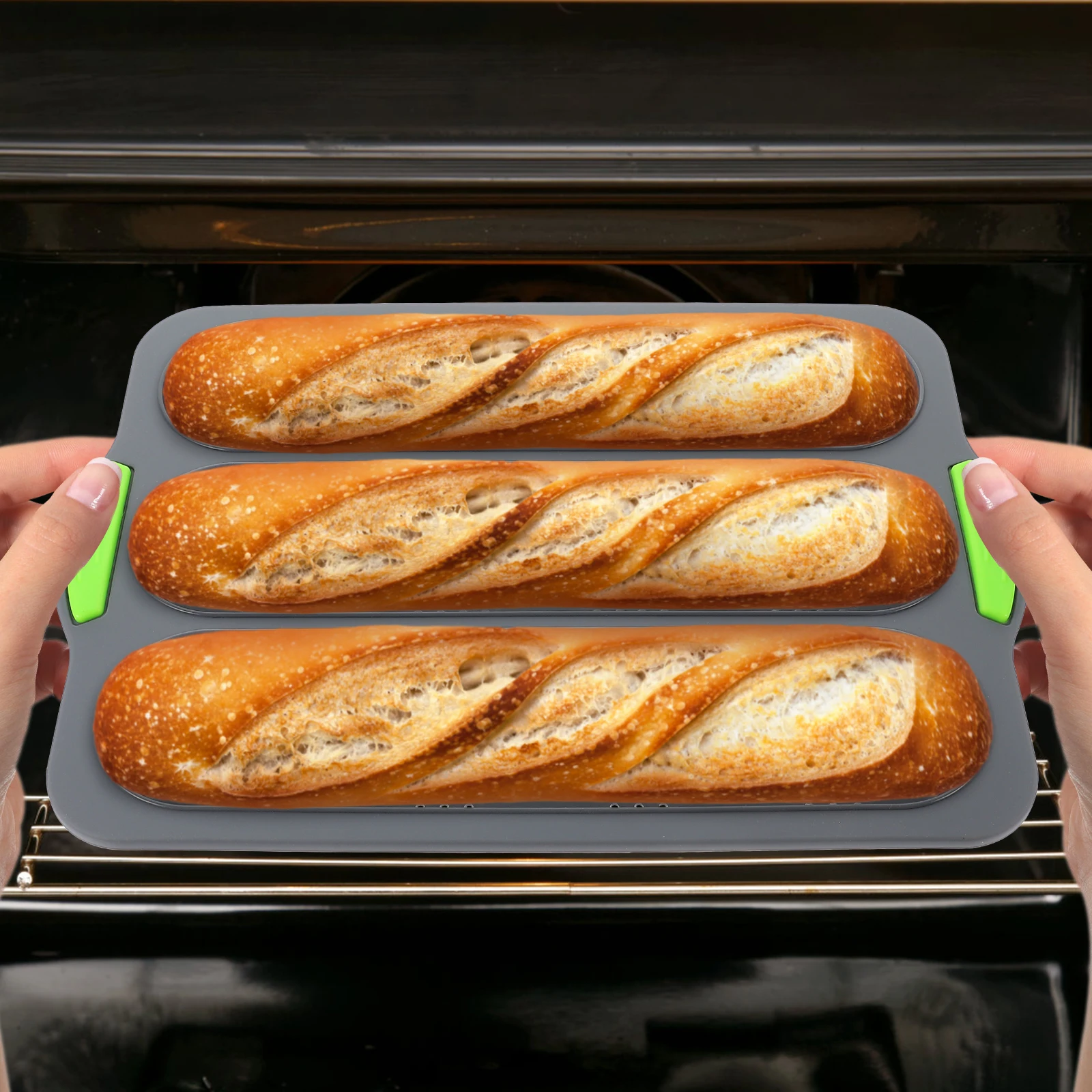 

Silicone Bread Loaf Pan Nonstick Baking Mold For French Bread Whole Wheat Hot Dogs Long Service Life Kitchen Baking Tool