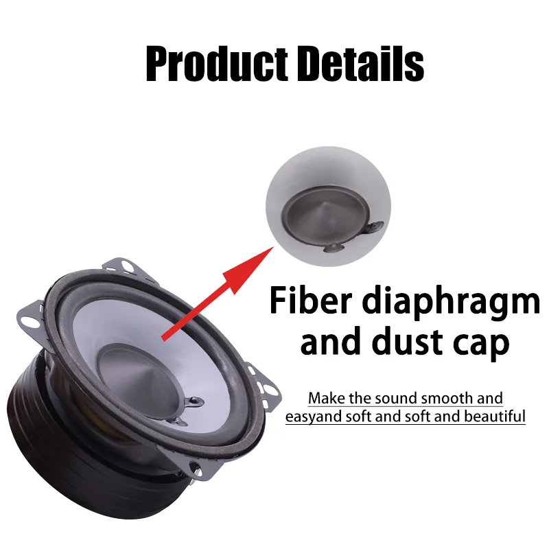 4 Inch Car Speaker Sets High Efficiency Mini Dome Tweeter Speaker High Power Silk Film Car Audio Speaker Car Audio Modification