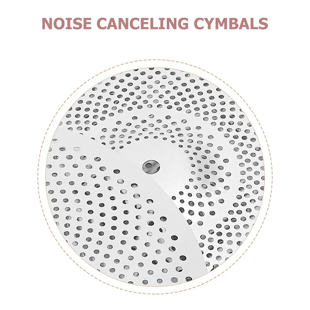 

2 Pcs Silent Cymbals Easy Installation Drum Detachable Fitting Supply Replacement Silver