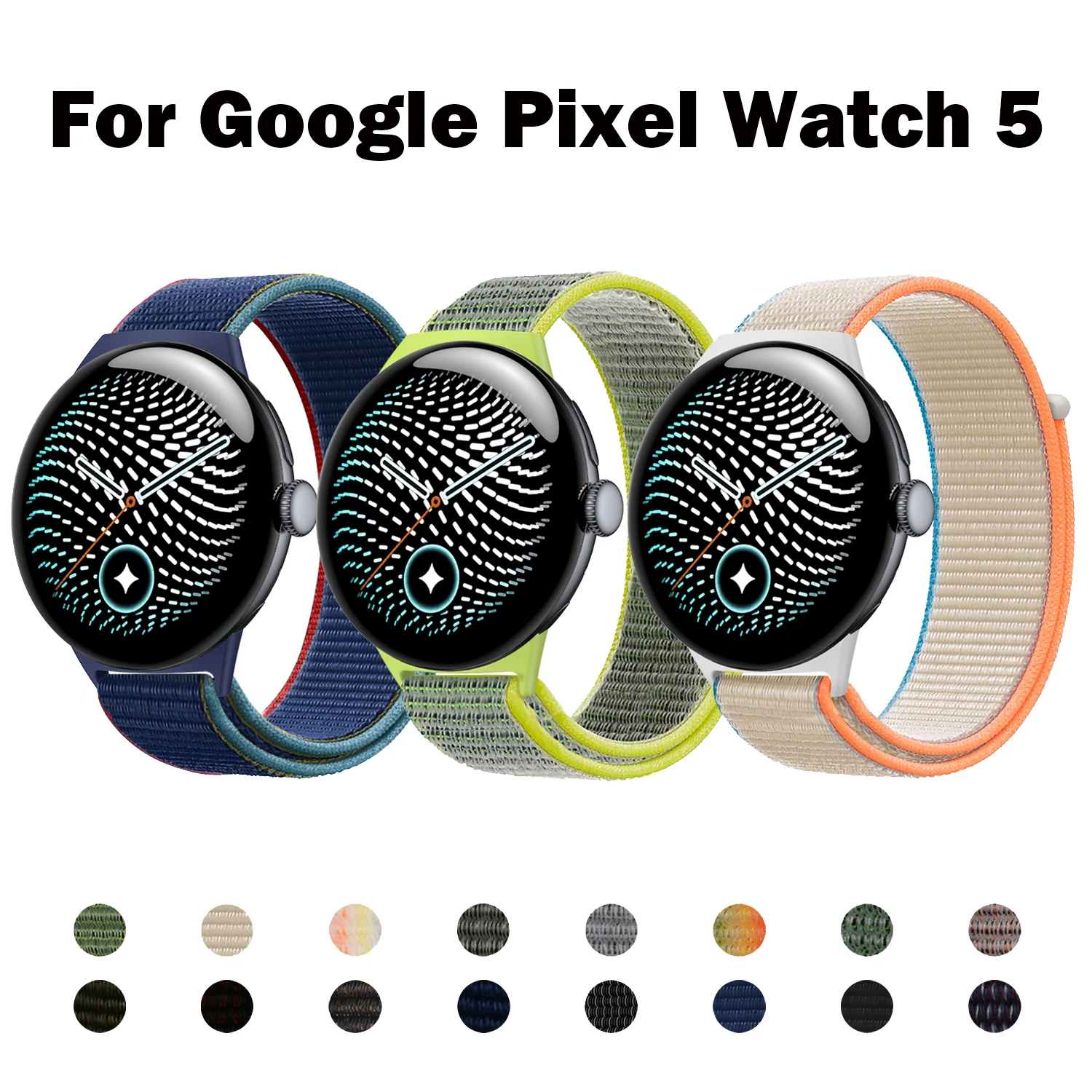 Nylon Braided Sport Strap For Google Pixel Watch 5 4 3 45mm Band Watchband Bracelet For Google Pixel 4 45mm Correa  Watch 3 45MM