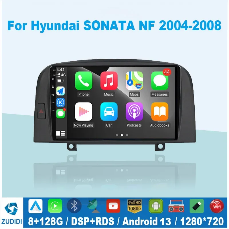 

Android 13.0 Carplay Car Radio Video Player For Hyundai Sonata NF 2004 - 2008 Stereo Navigation Autoradio No 2din DSP