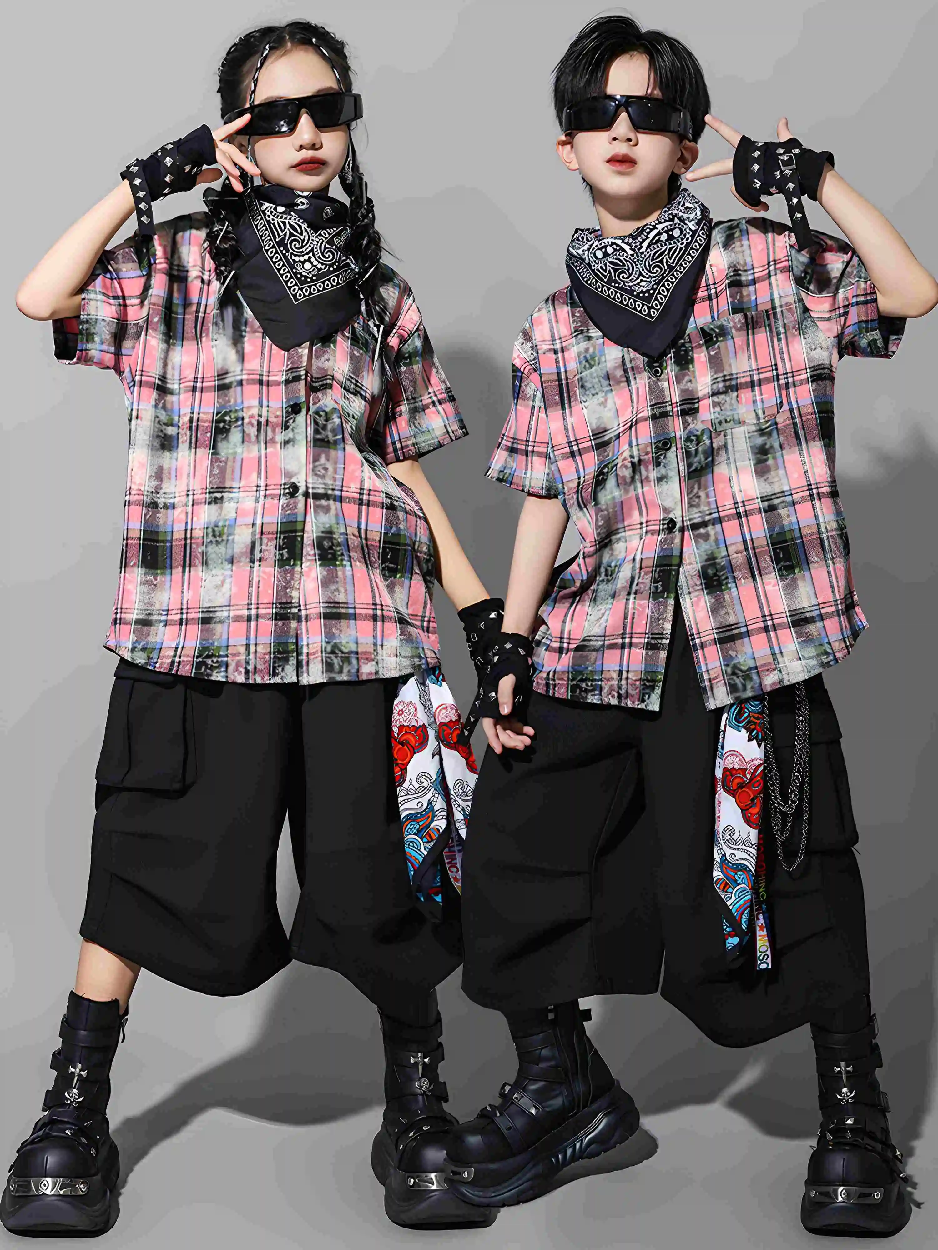 

Детская крутая одежда в стиле хип-хоп, костюмы для джазовых танцев для девочек, уличная одежда для мальчиков, наряды Kpop, детские костюмы для бальных танцев DW10926