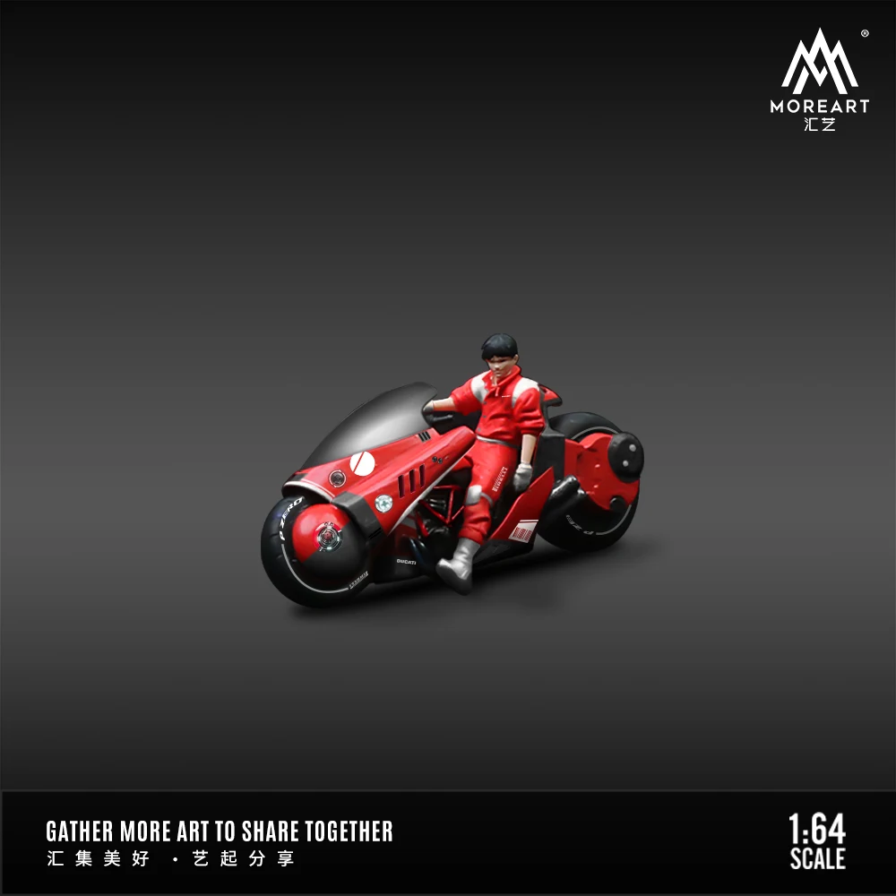 MoreArt-Aquila Ducati Resin Action Figure, conjunto de motocicleta, modelo 1:64