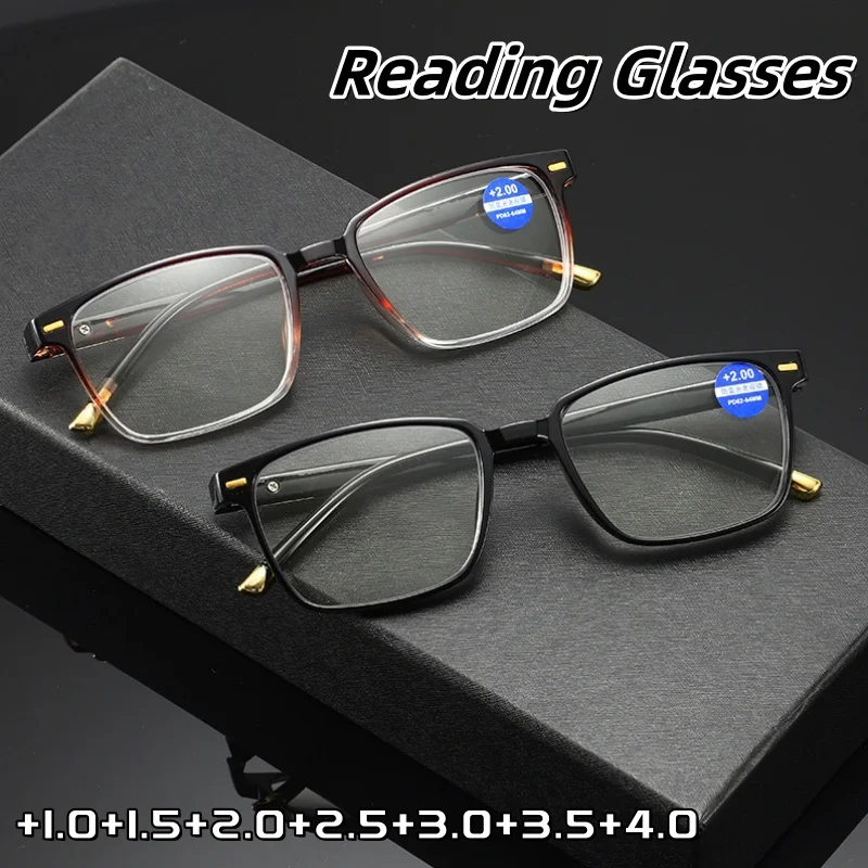 

Classic Square Full Frame Presbyopia Glasses Trend Blue Light Blocking Eye Protection Youthful Unisex Eyeglasses +1.0 To +4.0