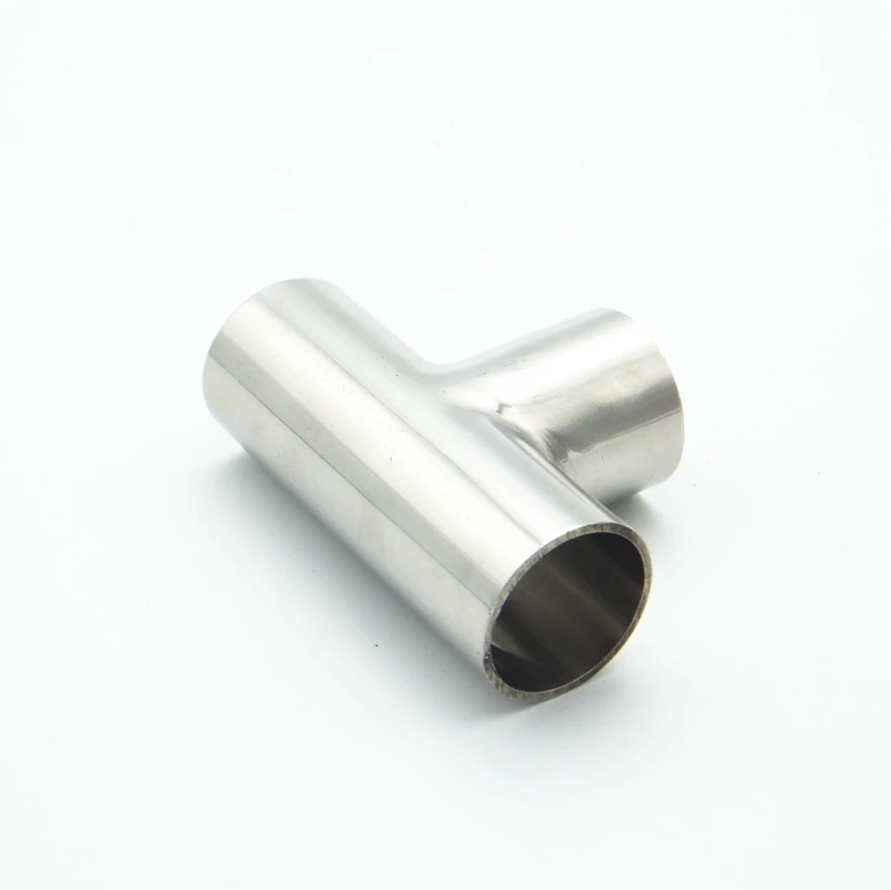 16mm 19mm 22mm 25mm 32mm 34mm 38mm42mm 45mm 51mm 57mm 63mm 76mm 89mm 102mm OD 304 Stainless Steel Sanitary Weld Tee Pipe Fitting