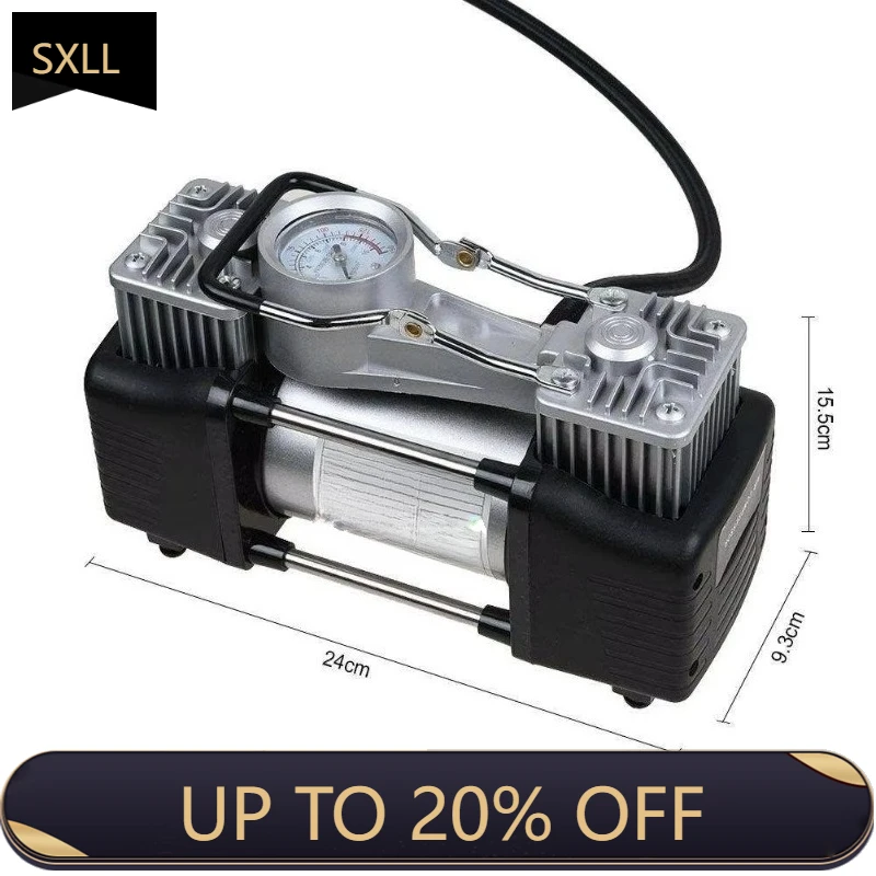 

SXLL 12V Emergency Repair High Power Car Twin Cylinder Portable Fast Pneumatic Tire Car Tools Pump Tire Inflator