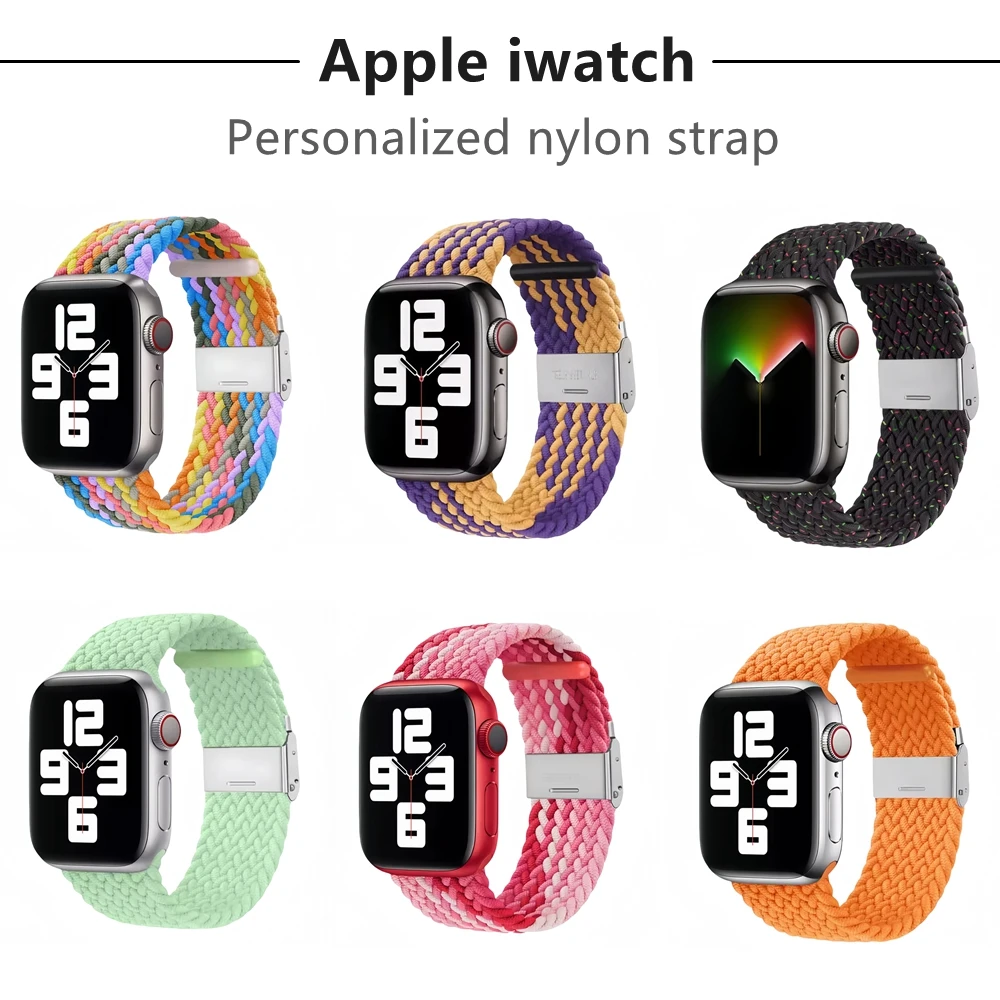 Strap For apple watch1 2 3 generation Nylon woven buckle iwatch strap bracelet replacement strap 38mm 42mm