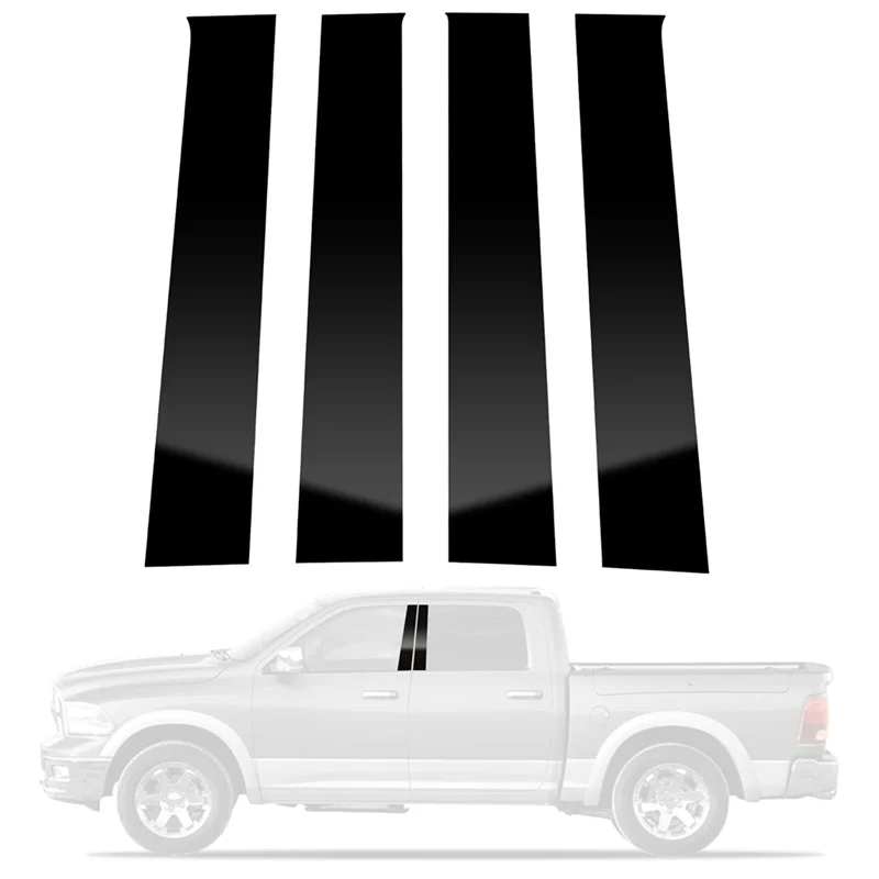 

Reliable-Car Door Window Trim Anti Scratch Stickers Door Pillar Moldings For Dodge Ram 1500 2500 3500 2009-2018 Accessories