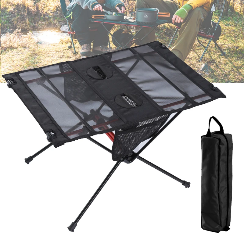 Outdoor Camping Folding Table Ultralight portable barbecue picnic Desk Water Cup hole phone Pocket table