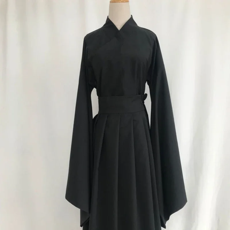 Roupas tradicionais chinesas hanfu, mulheres, homens, branco, preto, saia, roupa íntima, calças de casa antigas, roupas de dormir