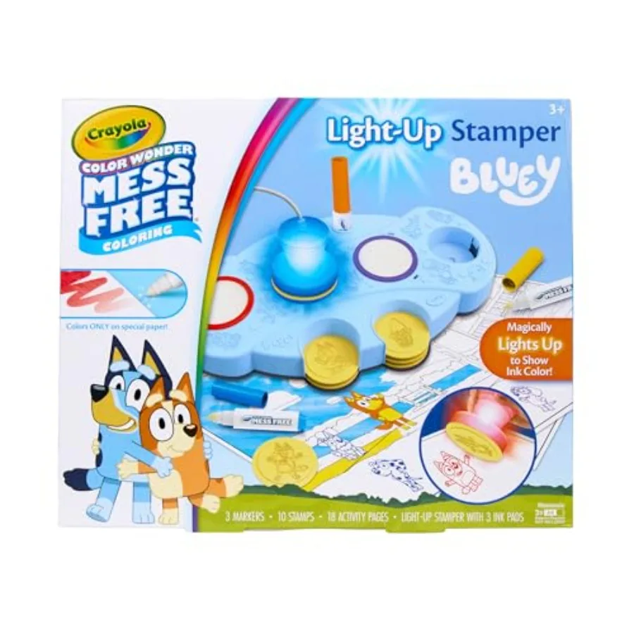 

Magic Light Up Stamper Art Set, Toddler M Free Coloring and Stamping Kit, Toys, Gifts for Ages 3, 4, 5