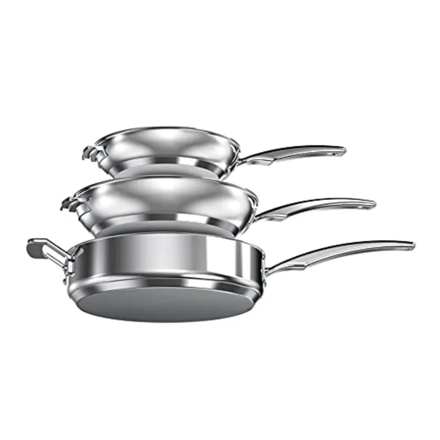 

N9111 Smartnest Stainless Steel 11pc Set for Kitchen Organization and Cooking Efficiency with Compact Storage Design and Durabl